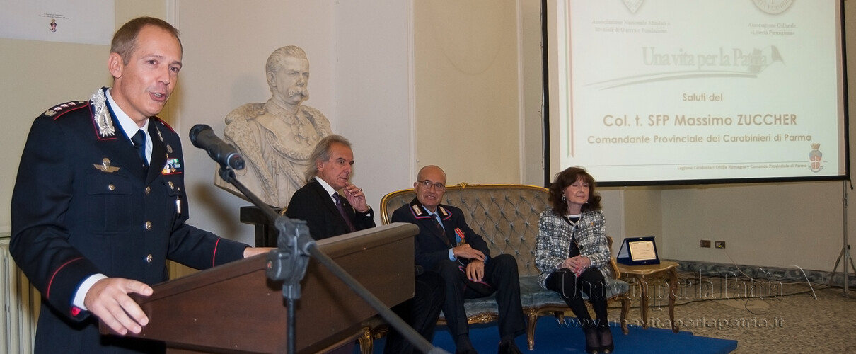 Una vita per la Patria 2016 - intervento del Col. Massimo Zuccher - Comandante Comando Prov.le Carabinieri Parma