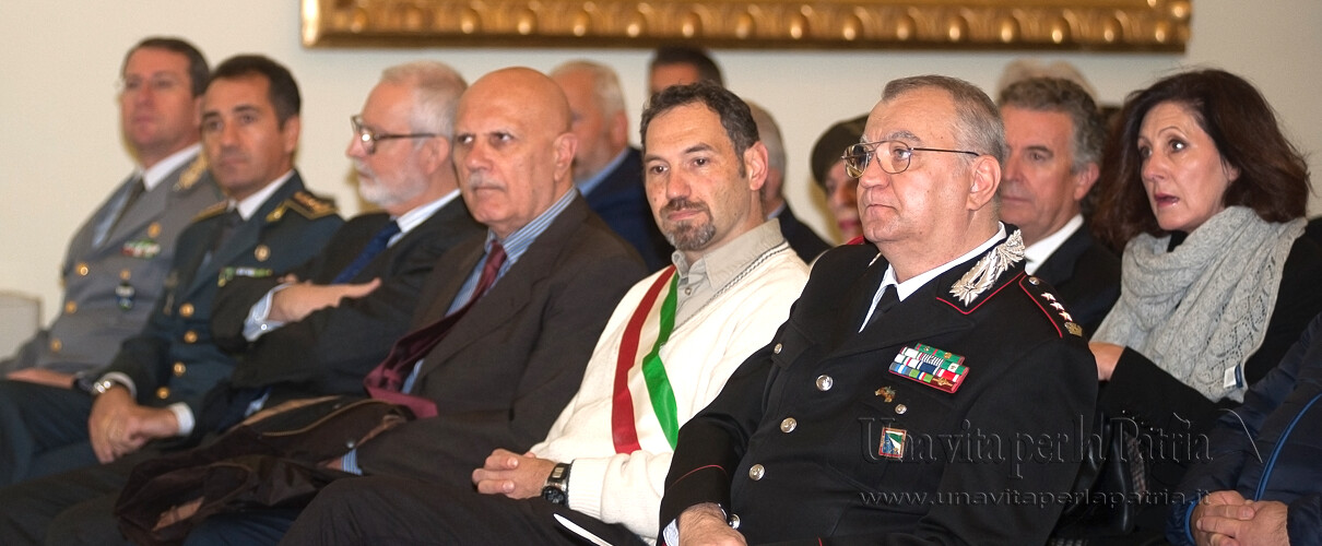 Una vita per la Patria 2016 - Col. Guido De Masi - Vice Comandante Legione Carabinieri Emilia-Romagna, Marco Vagnozzi - Presidente Consiglio Comunale di Parma, Antonio Salvatore Rustico Procuratore della Repubblica di Parma